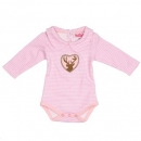 Langarm Body mit Kragen - rosa